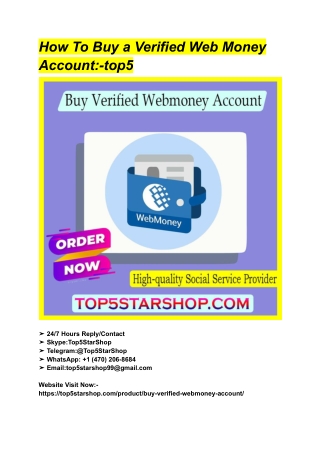 How To Buy a Verified Web Money Account_-top5