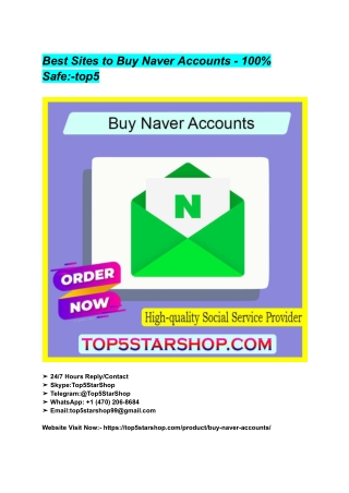 Best Sites to Buy Naver Accounts - 100% Safe_-top5