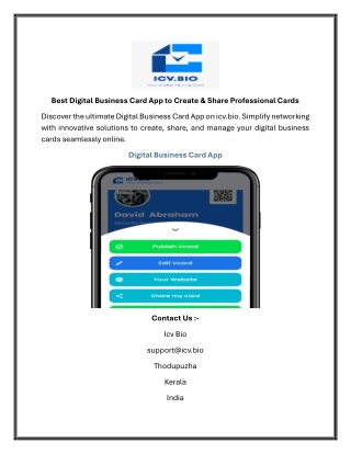 Best Digital Business Card App to Create & Share Professional Cards