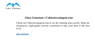Glass Gemstone Cubiczirconiagem.com