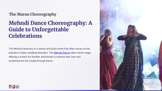 Mehndi Dance Choreography