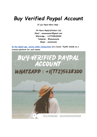 Buy Verified Paypal Account