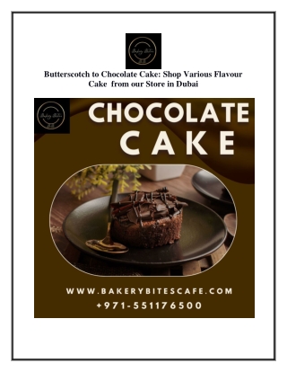 Butterscotch to Chocolate Cake: Shop Various Flavour Cake  from our Store in Dub