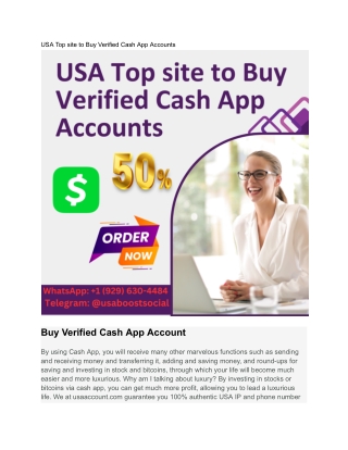 USA Top site to Buy Verified Cash App Accounts