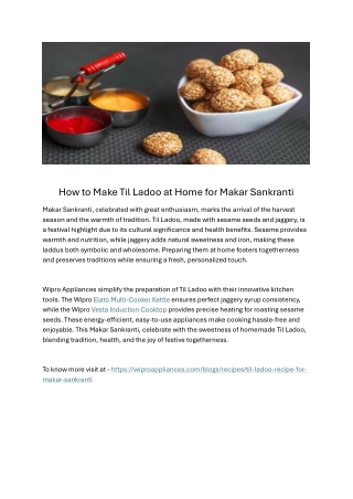 How to Make Til Ladoo at Home for Makar Sankranti