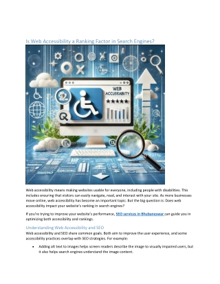web accesibility and seo