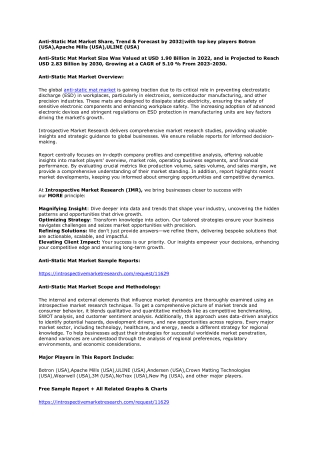 Anti-static Mat market