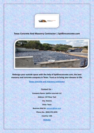 Texas Concrete And Masonry Contractor | Spitfireconcrete.com