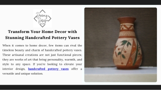 Transform Your Home Decor with Stunning Handcrafted Pottery Vases