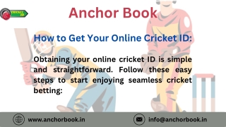 Anchor Book: Comprehensive Guide to Online Cricket Betting and IDs