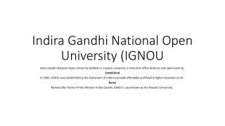 Indira Gandhi National Open University (IGNOU