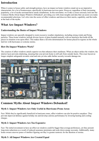 Common Myths About Impact Windows Debunked!