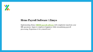 Hrms Payroll Software  Zimyo