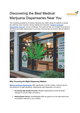 Best Medical Marijuana Dispensaries Near You