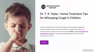 Home Treatment Tips for Whooping Cough in Children