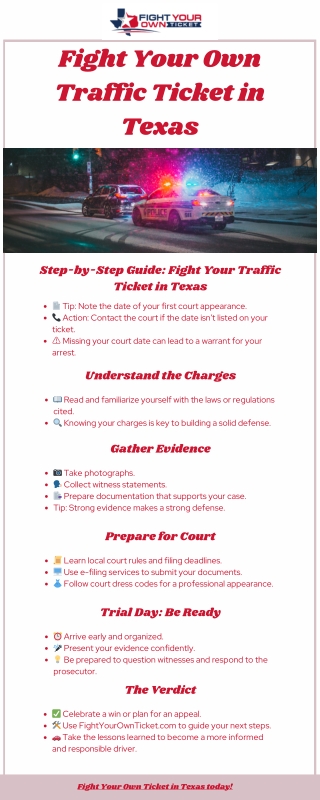 Fighting Texas Traffic Tickets with Self-Representations