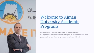 Welcome to Ajman University Academic Programs