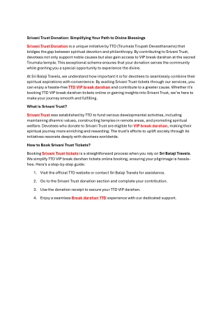 Experience the Divine Blessings with Srivani