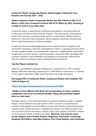 Conductive Plastic Compounds
