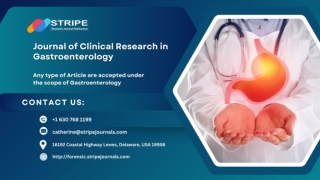 The Journal of Clinical Research in Gastroenterology is a magazine focused on the specialty of improving digestive healt