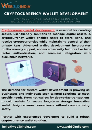 Cryptocurrency Wallet Development: Building Secure Digital Assets Solutions