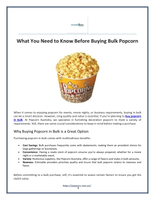 What You Need to Know Before Buying Bulk Popcorn
