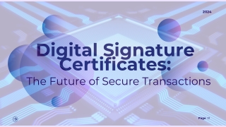Digital Signature Certificates