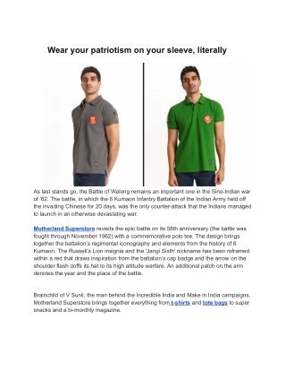 Wear your patriotism on your sleeve, literally