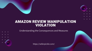 Amazon Review Manipulation Violation