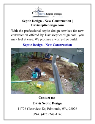 Septic Design - New Construction  Davissepticdesign