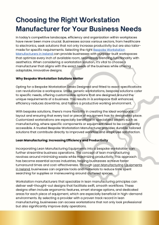 Choosing the Right Workstation Manufacturer for Your Business Needs