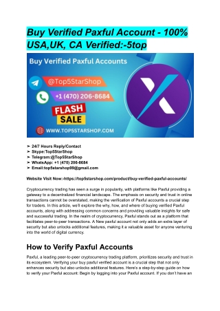 Buy Verified Paxful Account - 100% USA,UK, CA Verified_-5top