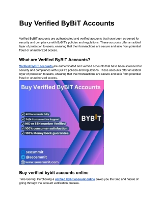 Buy Verified ByBiT Accounts