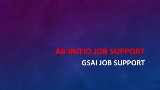 Ab Initio Job Support | Online technical job support