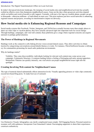 Just How Social Network is Enhancing Neighborhood Causes and Campaigns