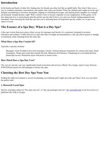 **“Planning the Ultimate Girls’ Night Out at the Spa!”**