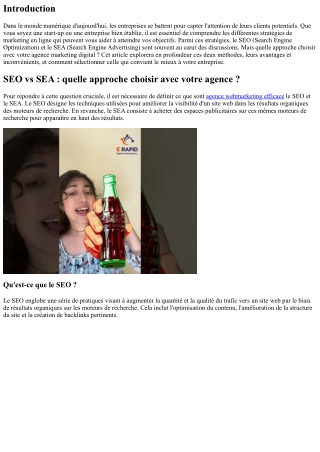 SEO vs SEA : quelle approche choisir avec votre agence ?