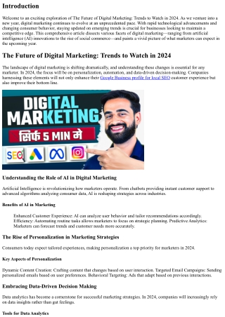 The Future of Digital Marketing: Trends to Watch in 2024