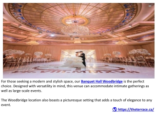 A Vaughan Banquet Hall for Every Occasion