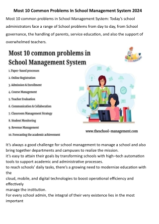 Most 10 Common Problems In School Management System 2024