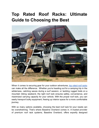 Top Rated Roof Racks_ Your Ultimate Guide to Choosing the Best