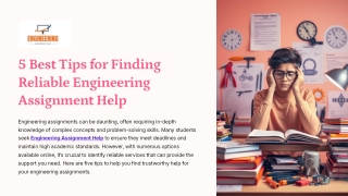 5 Best Tips for Finding Reliable Engineering Assignment Help