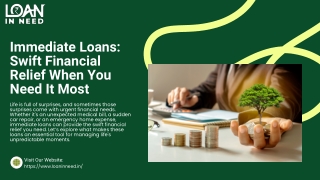 Immediate Loans Swift Financial Relief When You Need It Most