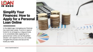 Simplify Your Finances: How to Apply for a Personal Loan Online