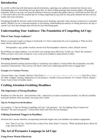 “Tips for Writing Compelling Ad Copy”