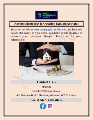 Reverse Mortgages in Ontario  BestInterestRates