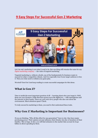 9 Easy Steps For Successful Gen Z Marketing