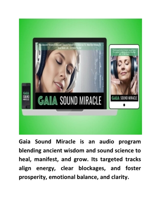 Gaia Sound Miracle™ by Charlotte Delphine Program Audio Digital