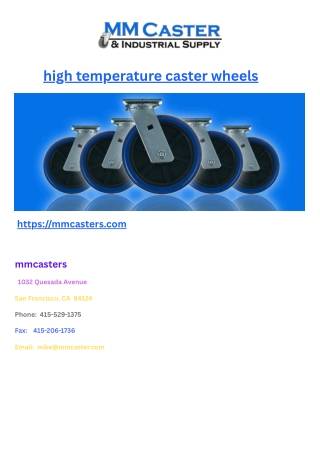 high temperature caster wheels