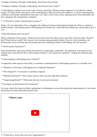 Finding Confidence Through CoolSculpting: Real Stories from Clients